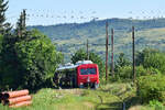 783 229-1 steht als R 10250 Maneciu - Ploiesti Sud in Magurele Prahova w�hrend einige Fahrg�ste zusteigen.