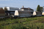 Dieser Wagen, gesehen am 15.10.2016 im Bahnhof Calarasi Sud, dient zum Transport von Glas.