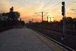 Bahnhof Bucuresti Baneasa am Abend des 29.09.2017