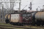 E-Lok 41-0103-5 steht abgestellt im Bahnhof Drobeta Turnu Severin am 29.12.2015.