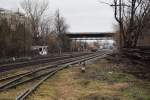 Einfahrt im Bahnhof Pitesti aus Richtung Bukarest am Morgen des 13.02.2016.