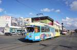 Rumänien / Straßenbahn (Tram) Arad: Duewag GT6 - Wagen 36 (ehemals Innsbruck, ehemals Bielefeld) der Compania de Transport Public SA Arad (CTP Arad SA), aufgenommen im März 2017 im