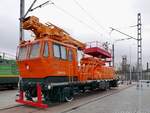Oberleitungs-Instandhaltungsfahrzeug ADM-751, Baujahr 1988, im Russischen Eisenbahnmuseum in St.