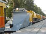 Ein Schneepflug im Eisenbahnmuseum Nowosibirsk am 30.07.2008