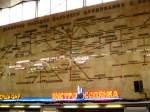 Strecken Tafel im Hauptbahnhof von  St.Petersburg am 13.01.2012.