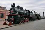Dampflok ЭM 730-31 im Russischen Eisenbahnmuseum in St.