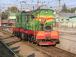 Noch ein Blick im Kasaner Bahnhof in Moskau am 10. September 2017 auf die ChME3-2614.