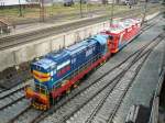 ChME3-3208 diesellok an der Station Saratow-II,31.08.2005