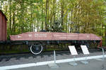 Ein Güterwagen mit einer darauf installierten Flugabwehrkanone im Zentralmuseum des Großen Vaterländischen Krieges.