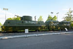 Wagen eines Panzerzuges im Zentralmuseum des Großen Vaterländischen Krieges.