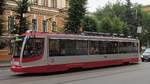 Straßenbahn-Triebwagen 71-623 Nr. 7501 in St. Petersburg, 10.9.17