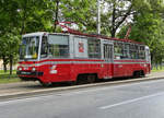 Straßenbahn '3610' der Linie 6A in St.Petersburg im August 2017.