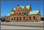 Das Empfangsgebäude des Bahnhof Umeå Central wurde 1895/96 errichtet.