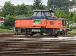 Am 14.07.2012 macht green cargo Rangierlok Z70 715 Pause auf einem Rangierbahnhof in Gteborg