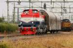 T43 222 der Inlandsbanan rangiert am Morgen des 13.08.08 im Bahnhof stersund.