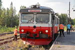 Letzter Tagesstopp am 28. Juni 2022 in der Station Hoting des Dieseltriebzug 1356 mit Zwischenreinigung.