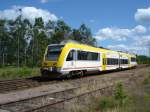 Der Regionaltriebwagen Y31 im Bahnhof Mariannelund.
