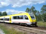 Dieseltriebwagen Y31 bei der Einfahrt in Mariannelund um 14.13 Uhr am 15.07.2007