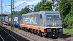 Hectorrail   241.011  [Name: C-3PO] (91 74 6241 011-4 S-HCTOR) mit KLV-Zug am 30.06.18 Durchfahrt Bf. Hamburg-Harburg.