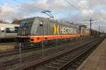 Hectorrail 241.011 und 241.002 als dobbeltraktion wird von IC3 berholt, Ejby (Dnemark) 24 febr 2012