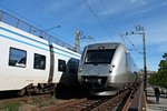 Am 29.05.2015 fuhr X3 3746 auf dem südlichen Teil der Centralbron nach dem Söderledstunneln in Richtung Stockholm C.