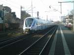 Neu bei ALSTOM LHB in Salzgitter gebauter Triebwagen fr  Schweden, hier auf der Durchfahrt in Peine