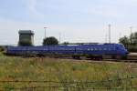 Dieser schwedische Triebwagen  Nils Holgersson  stand am 17.07.13 in Rostock berseehafen.