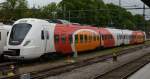 Ein Triebzug von stgtaPendeln im Bahnhof Norrkping am 01.06.2012.
stgtaPendel ist eine Zusammenarbeit zwischen stgtatrafiken und Jnkping county ffentlichen Verkehrs.
