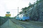 Göteborg 05-08-1979 Linie 2 [813] Außenstrecke mit Felspartie  
