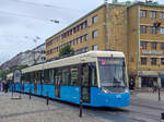 Stra�enbahn G�teborg Zug 616 auf der Linie 5 nach L�nsmansg�rden nahe Brunnsparken, 02.10.2026.