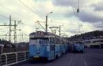 Gteborg GS SL 8: Die Triebwagen 579 / 587 halten am 25.