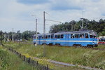 A24 373 mit Steuerwagen B24 der Lidingöbanan im Juni 1990 in Aga.