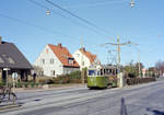 Malmö: Malmö Stads Spårväger SL 4 (GM/ASEA-G (Mustang) 74) Linnégatan am 18. Oktober 1972. - Scan eines Farbnegativs. Film: Kodak Kodacolor X. Kamera: Kodak Retina Automatic II.