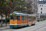 Am 09.09.2014 fährt diese Straßenbahn Richtung Hauptbahnhof Norrköping.