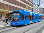 Stra�enbahn Stockholm Zug 434B auf der Linie 7 in der Endstation T-Centralen, 11.05.2026.