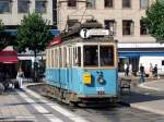 Straenbahn der Linie 7 in Norrmalmstrog.