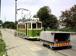 Eine Tram  aus dem Jahre 1907 mit arbeits Anhnger  als Museumsbahn in Malm 