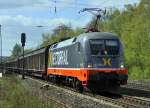 Hector Rail 242 502 (182 502)  ZURG  mit Schiebewandwagenzug in Richtung Bremen am 13.04.14 in Vehrte.