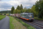 162.005 (Herzog)ex 151 133 von Hectorrail mit einem KLV auf der Neckar Alb Bahn in Richtung Tübingen bei RT-Sondelfingen am 19.8.2017. Kopie