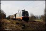 Hectorrail 242.502 ZURG erreicht am 13.3.2013 um 10.36 Uhr Richtung Norden fahrend den Ortsrand von Hasbergen.