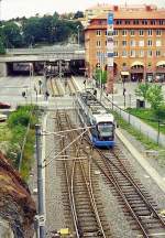 Bf lvik (unten), ET 422, einfahrend von Sickla udde