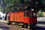 Nybroplan, der  Zuutschwagen  (Weichenreinigungs- und Winterdienstwagen) 9207 beim Weichenreinigen Sonnabend frh, Juli 2004.