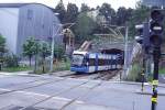 Nachschu, ET 411 verschwindet im Tunnel in Richtung Stora Essingen.