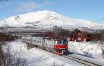 1327 mit dem IC 95 (Narvik-Luleaa Central) bei Bergfors 20.3.15