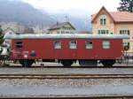 SBB - Dienstwagen / Unterkunftswagen I-UE-Gup Fil Olten mit Heimatbahnhof Basel RB  X 40 85 963 2 225-0 im Bahnhof von Reuchenette-Pry am 16.12.2007
