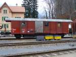 SBB - Baudiesntwagen/Werkzeugwagen X 40 85 94 45 153-1 Abgestellt in Reuchenette-Pery am 16.12.2007