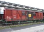 SBB - Dienstwagen Xs 40 85 95 02 599-9 im Betriebsareal der SBB Werksttte ( Industriewerk SBB ) Biel-Bienne am 02.11.2008