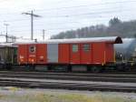 SBB - Dienstwagen Xs 40 85 95 45 123-3 im Güterbahnhof Biel am 14.12.2014