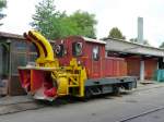 SBB - Schneerumungsfahrzeug XTm 2/2 107 im Betriebsareal der IW Biel anlsslich des   Tages der offene Tr   am 19.09.2009