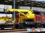 SBB - Dienstkran XTms 40 85 95 88 103-3 im Areal der SBB Werksttte in Biel am 31.07.2011 